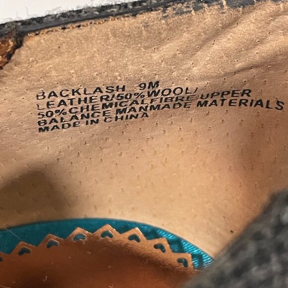 POETIC LICENCE LONDON "Backlash" Heeled Oxford Black/Burgundy 9/9.5 - Picture 8 of 13